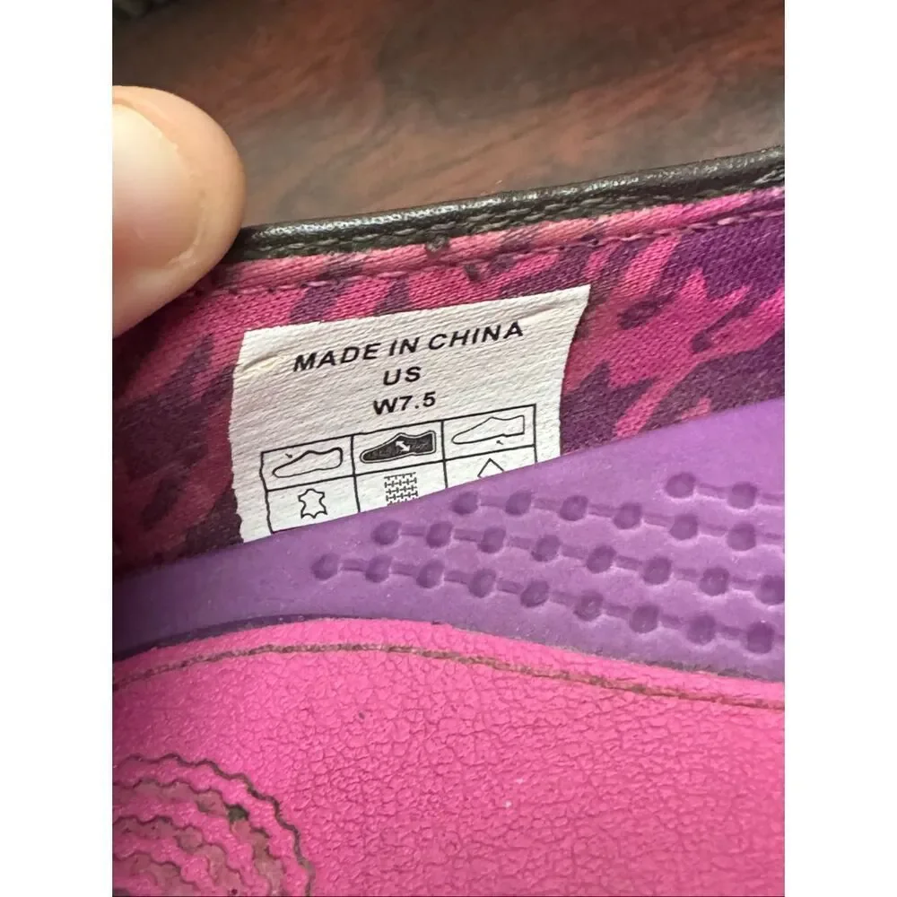 Crocs Brown Heeled Wedge A-Leigh Closed Toe Slip On Shoes Size 7.5